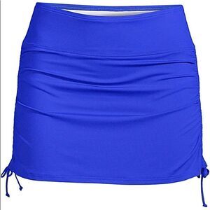 Land’s End Plus size swim skirt adjustable length electric blue Various